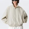 Hanne H Oversized Track Jacket – Light Dusty Mole Hanne H Oversized Track Jacket – Light Dusty Mole