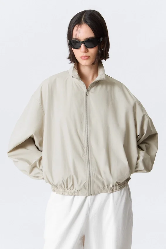 Hanne H Oversized Track Jacket – Light Dusty Mole Hanne H Oversized Track Jacket – Light Dusty Mole