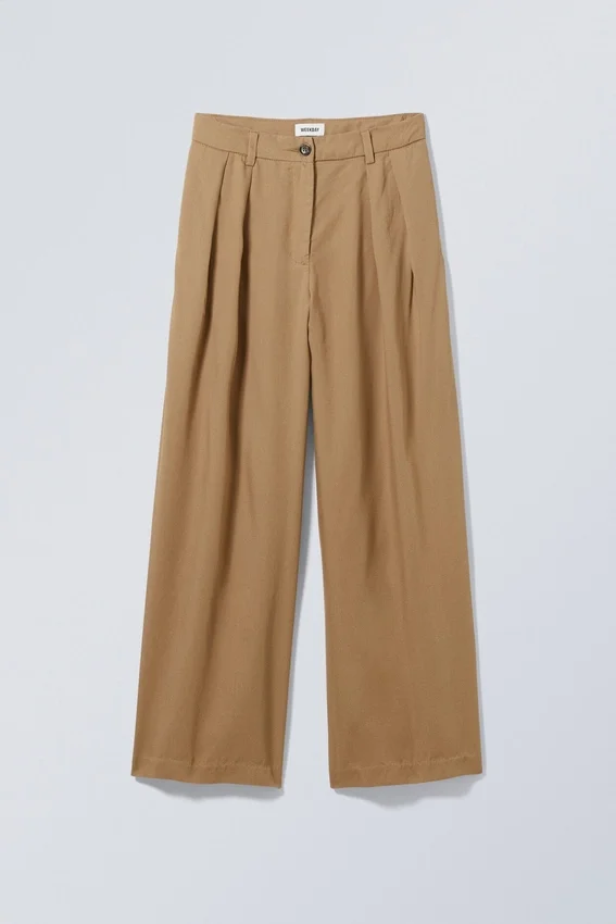 Hazel Lyocell Trousers – Dark Beige Hazel Lyocell Trousers – Dark Beige