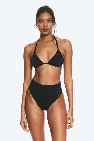 Heat High Waist Bikini Bottoms – Black