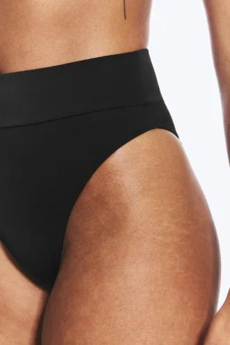 Heat High Waist Bikini Bottoms – Black