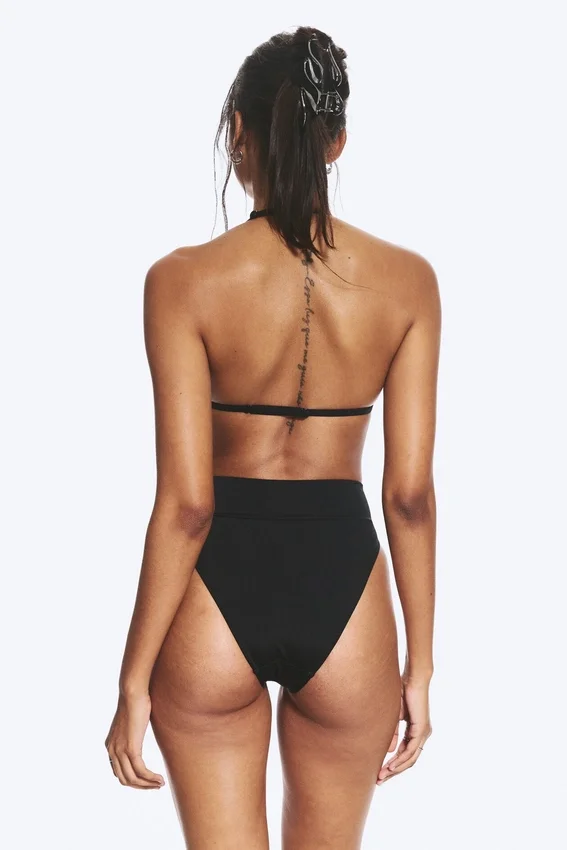 Heat High Waist Bikini Bottoms – Black Heat High Waist Bikini Bottoms – Black
