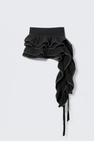 Heavy Zip Frill Mini Skirt – Dark Grey Heavy Zip Frill Mini Skirt – Dark Grey