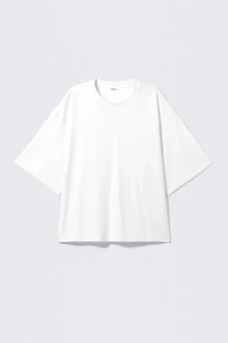 Heavyweight Boxy Cotton T-Shirt – White