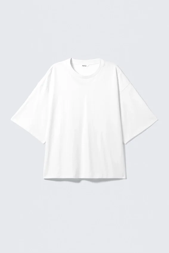 Heavyweight Boxy Cotton T-Shirt – White Heavyweight Boxy Cotton T-Shirt – White