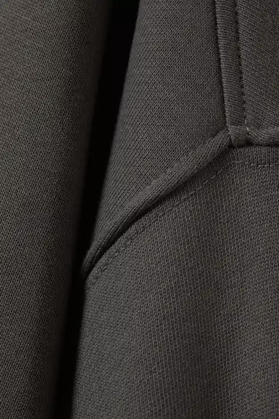 Heavyweight Funnel Neck Zip Sweater – Dark Grey Heavyweight Funnel Neck Zip Sweater – Dark Grey