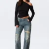 Helix Low Rise Regular Flared Jeans – Arizona Worn – Medium Blue Helix Low Rise Regular Flared Jeans – Arizona Worn – Medium Blue