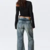 Helix Low Rise Regular Flared Jeans – Arizona Worn – Medium Blue Helix Low Rise Regular Flared Jeans – Arizona Worn – Medium Blue