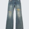 Helix Low Rise Regular Flared Jeans – Arizona Worn – Medium Blue Helix Low Rise Regular Flared Jeans – Arizona Worn – Medium Blue