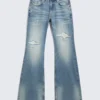 Helix Low Rise Regular Flared Jeans – Sky Worn – Medium Blue Helix Low Rise Regular Flared Jeans – Sky Worn – Medium Blue