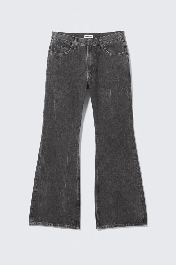 Helix Low Rise Relaxed Flared Leg Jeans – Risso Black – Black Helix Low Rise Relaxed Flared Leg Jeans – Risso Black – Black