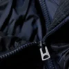 High Collar Cropped Down Jacket – Dark Navy Blue High Collar Cropped Down Jacket – Dark Navy Blue