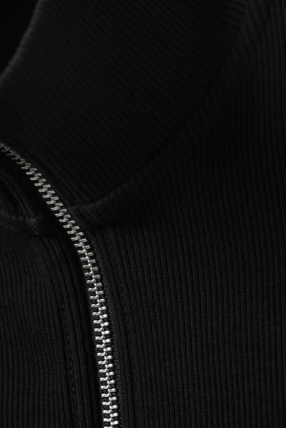 High Neck Zip Vest – Black High Neck Zip Vest – Black