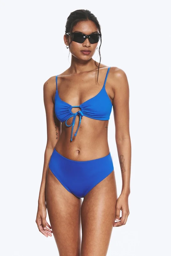 High Rise Brazilian Bikini Bottoms – Bright Blue High Rise Brazilian Bikini Bottoms – Bright Blue