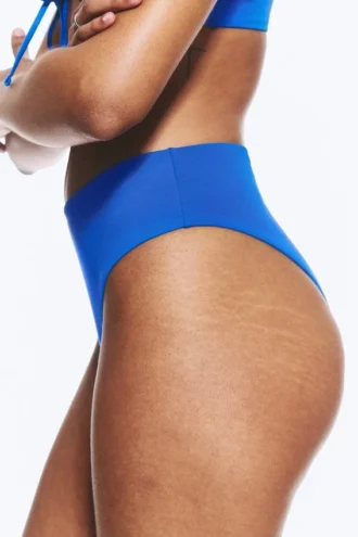 High Rise Brazilian Bikini Bottoms – Bright Blue