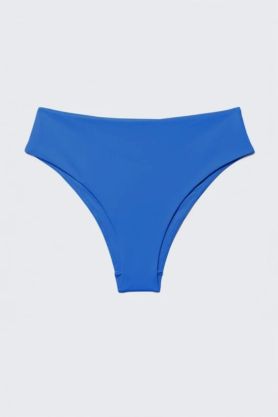 High Rise Brazilian Bikini Bottoms – Bright Blue High Rise Brazilian Bikini Bottoms – Bright Blue