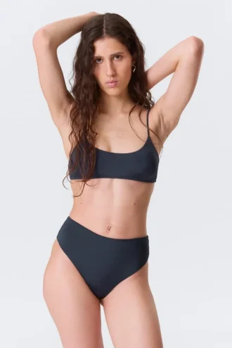 High Rise Brazilian Bikini Bottoms – Dark Blue High Rise Brazilian Bikini Bottoms – Dark Blue