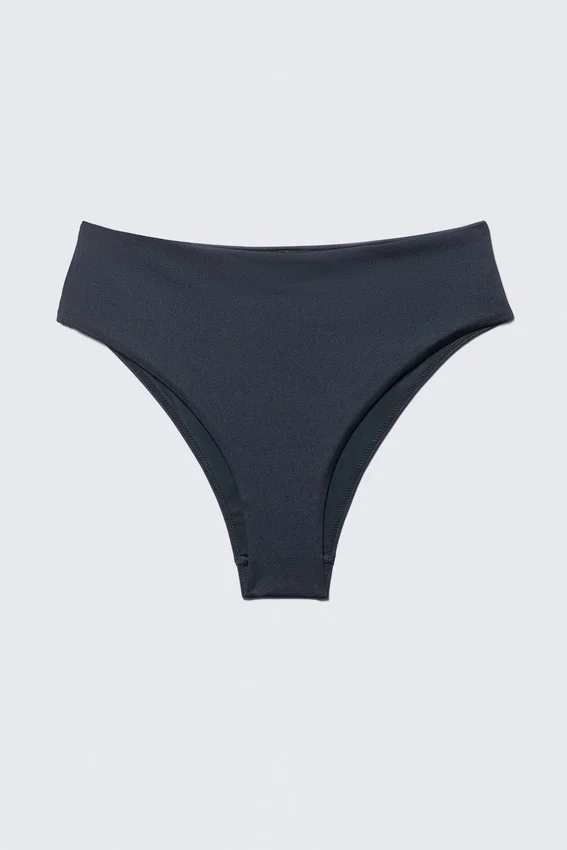 High Rise Brazilian Bikini Bottoms – Dark Blue High Rise Brazilian Bikini Bottoms – Dark Blue