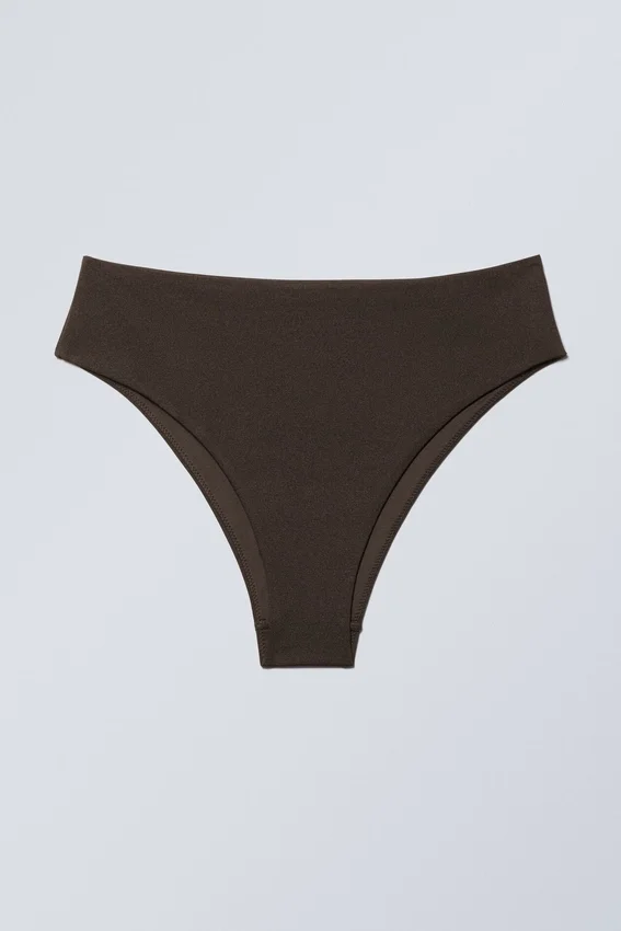 High Rise Brazilian Bikini Bottoms – Dark Brown High Rise Brazilian Bikini Bottoms – Dark Brown
