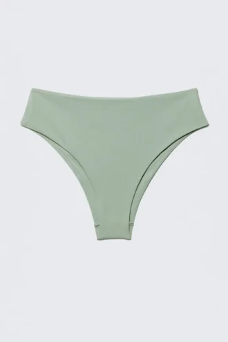 High Rise Brazilian Bikini Bottoms – Pastel Green