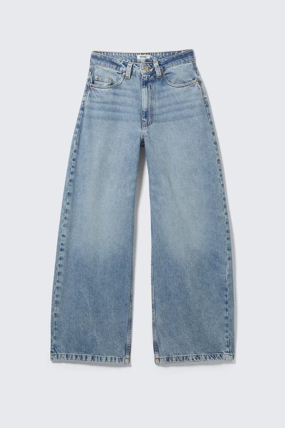 High Waisted Barrel Leg Jeans – Fresh Blue – Light Blue High Waisted Barrel Leg Jeans – Fresh Blue – Light Blue