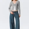 High Waisted Curved-Yoke Barrel Jeans – Blue Anthem – Medium Blue High Waisted Curved-Yoke Barrel Jeans – Blue Anthem – Medium Blue