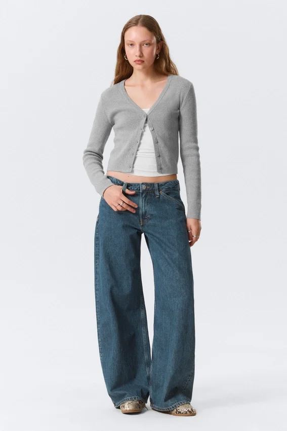High Waisted Curved-Yoke Barrel Jeans – Blue Anthem – Medium Blue High Waisted Curved-Yoke Barrel Jeans – Blue Anthem – Medium Blue