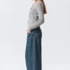 High Waisted Curved-Yoke Barrel Jeans – Blue Anthem – Medium Blue High Waisted Curved-Yoke Barrel Jeans – Blue Anthem – Medium Blue
