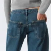 High Waisted Curved-Yoke Barrel Jeans – Blue Anthem – Medium Blue High Waisted Curved-Yoke Barrel Jeans – Blue Anthem – Medium Blue