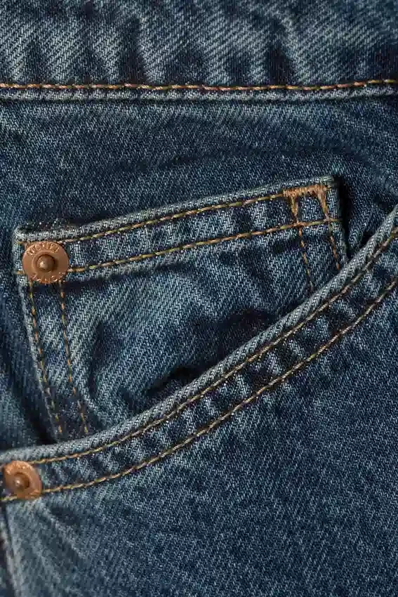 High Waisted Curved-Yoke Barrel Jeans – Blue Anthem – Medium Blue High Waisted Curved-Yoke Barrel Jeans – Blue Anthem – Medium Blue