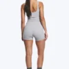 High Waisted Sports Biker Shorts – Light Grey High Waisted Sports Biker Shorts – Light Grey