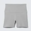 High Waisted Sports Biker Shorts – Light Grey High Waisted Sports Biker Shorts – Light Grey