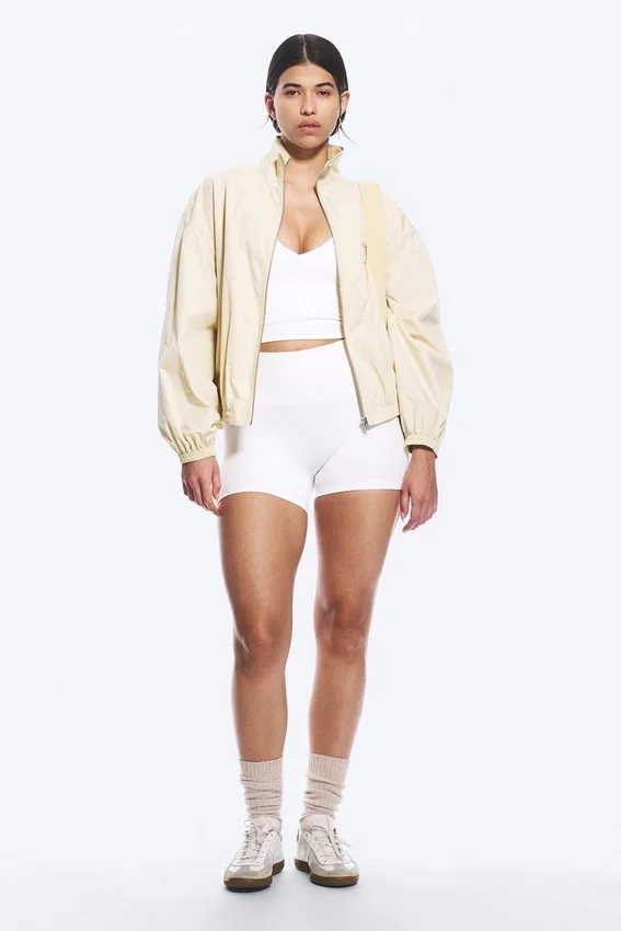 High Waisted Sports Biker Shorts – White High Waisted Sports Biker Shorts – White