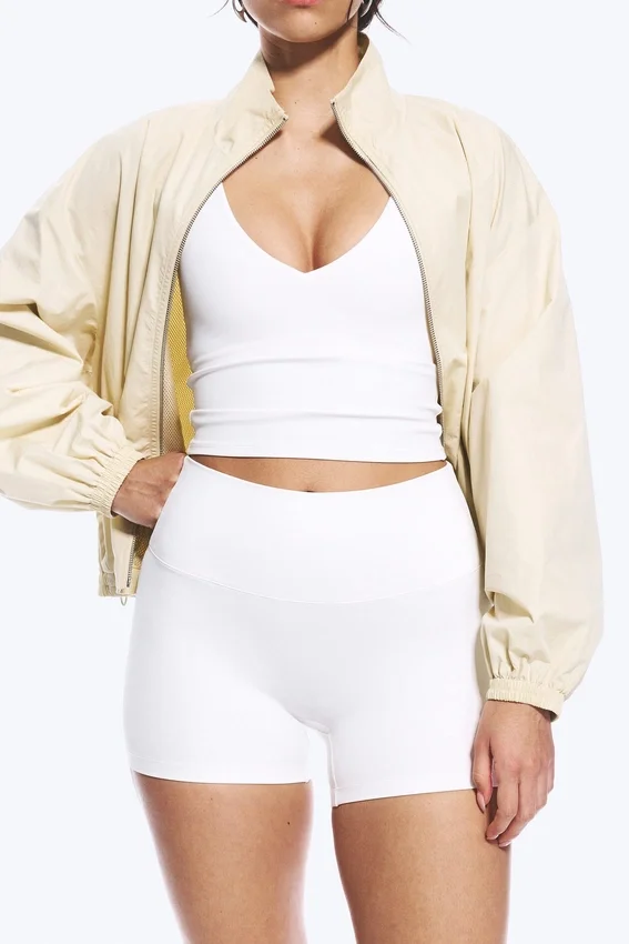 High Waisted Sports Biker Shorts – White High Waisted Sports Biker Shorts – White