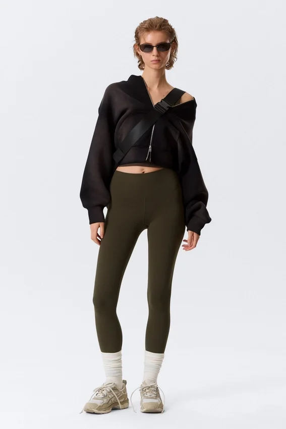 High Waisted Sports Tights – Dark Brown High Waisted Sports Tights – Dark Brown