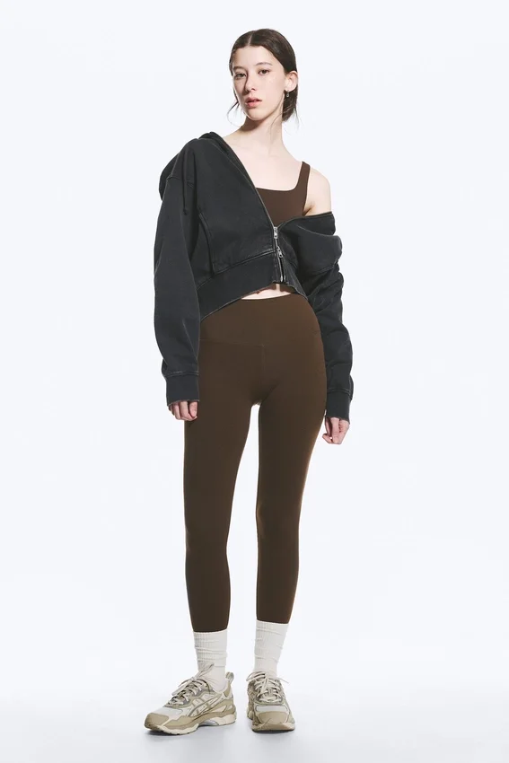 High Waisted Sports Tights – Dark Brown High Waisted Sports Tights – Dark Brown