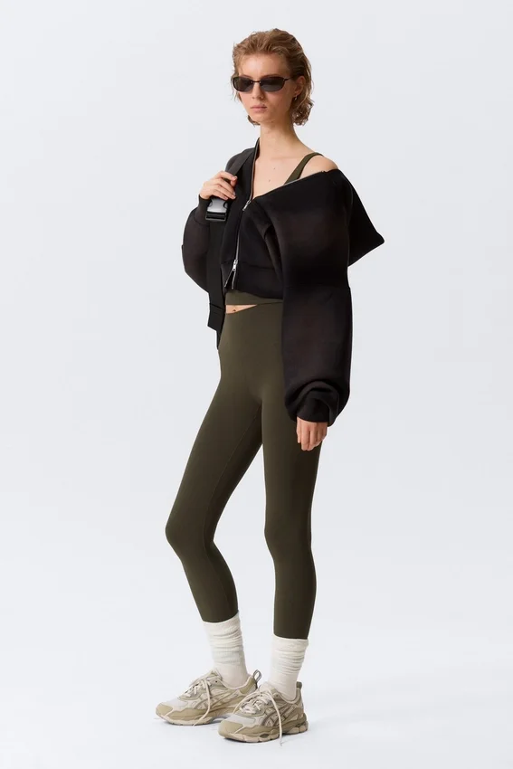 High Waisted Sports Tights – Dark Brown High Waisted Sports Tights – Dark Brown