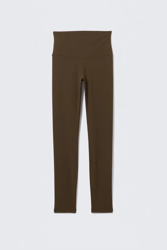 High Waisted Sports Tights – Dark Brown High Waisted Sports Tights – Dark Brown