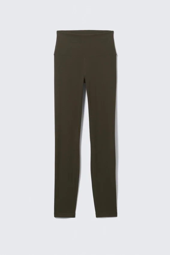 High Waisted Sports Tights – Dark Brown High Waisted Sports Tights – Dark Brown