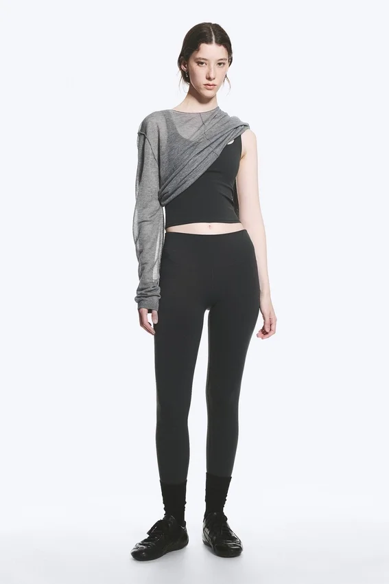 High Waisted Sports Tights – Dark Grey High Waisted Sports Tights – Dark Grey