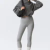 High Waisted Sports Tights – Light Dusty Grey High Waisted Sports Tights – Light Dusty Grey