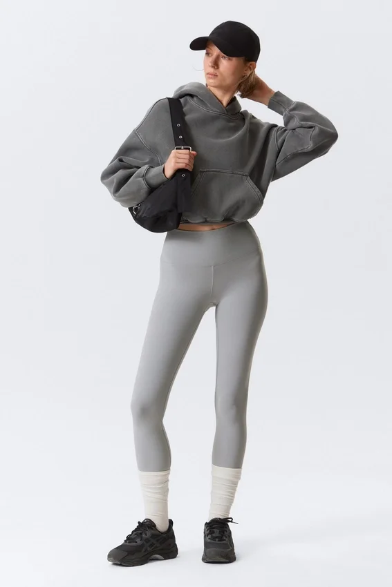 High Waisted Sports Tights – Light Dusty Grey High Waisted Sports Tights – Light Dusty Grey