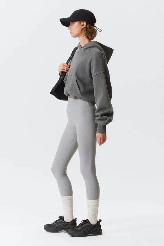 High Waisted Sports Tights – Light Dusty Grey High Waisted Sports Tights – Light Dusty Grey