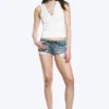 Hour Slim Low Rise Denim Hotpants – Gloria Blue – Medium Blue Hour Slim Low Rise Denim Hotpants – Gloria Blue – Medium Blue