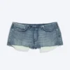 Hour Slim Low Rise Denim Hotpants – Gloria Blue – Medium Blue Hour Slim Low Rise Denim Hotpants – Gloria Blue – Medium Blue