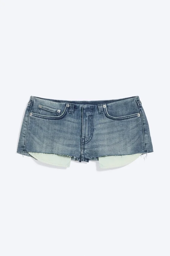 Hour Slim Low Rise Denim Hotpants – Gloria Blue – Medium Blue Hour Slim Low Rise Denim Hotpants – Gloria Blue – Medium Blue