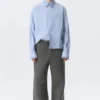 Hugo Hart Relaxed Double Collar Shirt – Blue – White Stripes Hugo Hart Relaxed Double Collar Shirt – Blue – White Stripes