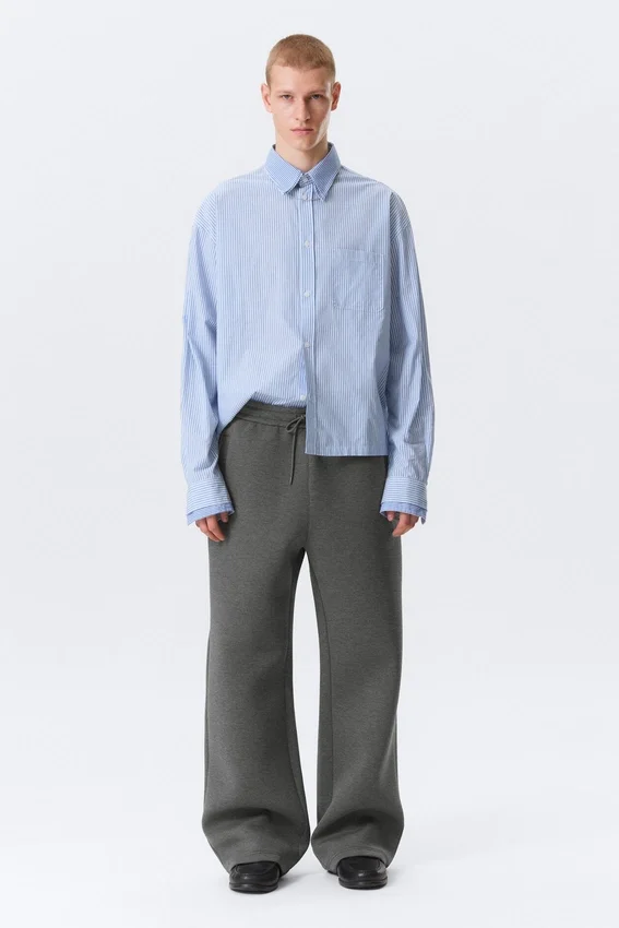 Hugo Hart Relaxed Double Collar Shirt – Blue – White Stripes Hugo Hart Relaxed Double Collar Shirt – Blue – White Stripes