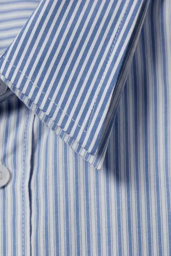 Hugo Hart Relaxed Double Collar Shirt – Blue – White Stripes Hugo Hart Relaxed Double Collar Shirt – Blue – White Stripes