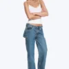 Imoo Cut Low Rise Loose Wide Leg Jeans – Medium Blue Imoo Cut Low Rise Loose Wide Leg Jeans – Medium Blue